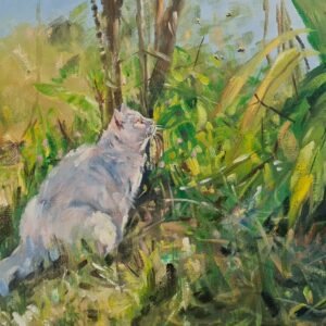 White Cat In The Garden