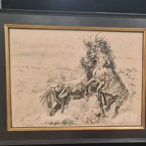 He Take The Thunder From The Mountain - Willow Charcoal and Pan Pastel