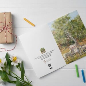 Cobb & Co Breaking Camp On The Mail Run Greeting Card