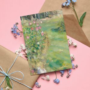 Early Morning In The Rose Garden Greeting Card