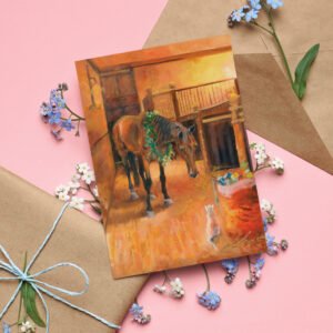 Making Pet Presents Ready For Santa Greeting Card