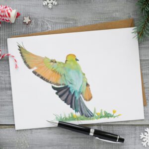Resident Rainbow Bee Eater In Flight Greeting Card