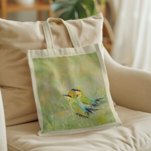 Rainbow Bee Eater Pair Tote Bag