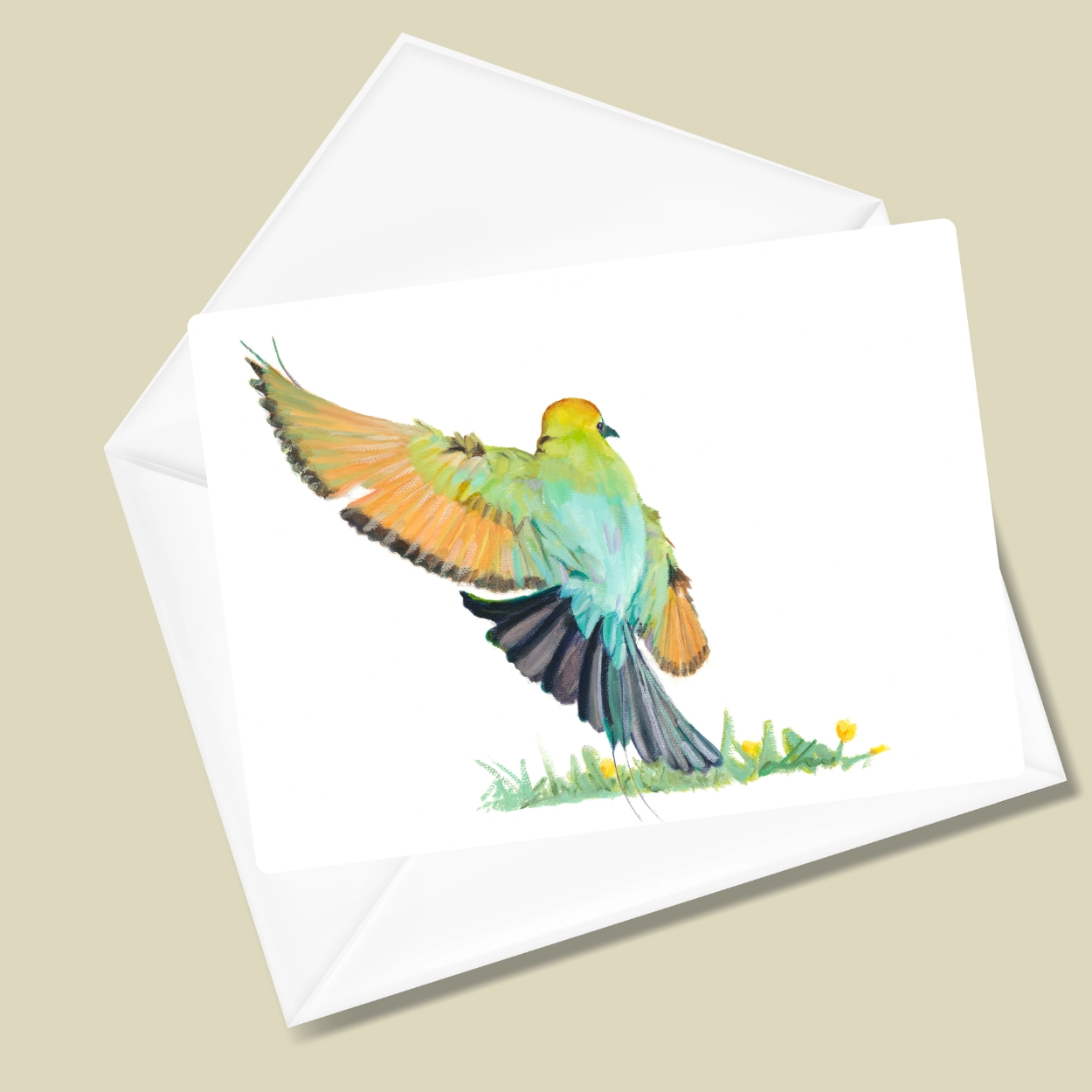 Resident Rainbow Bee Eater In Flight Greeting Card