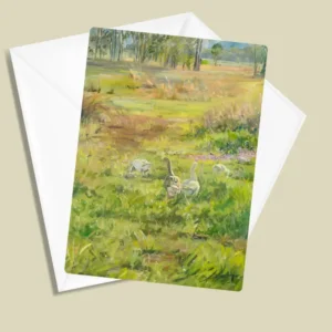 Reg's Wandering Geese At Monto Greeting Card