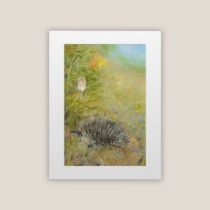 Echidna and Honey Eater Print