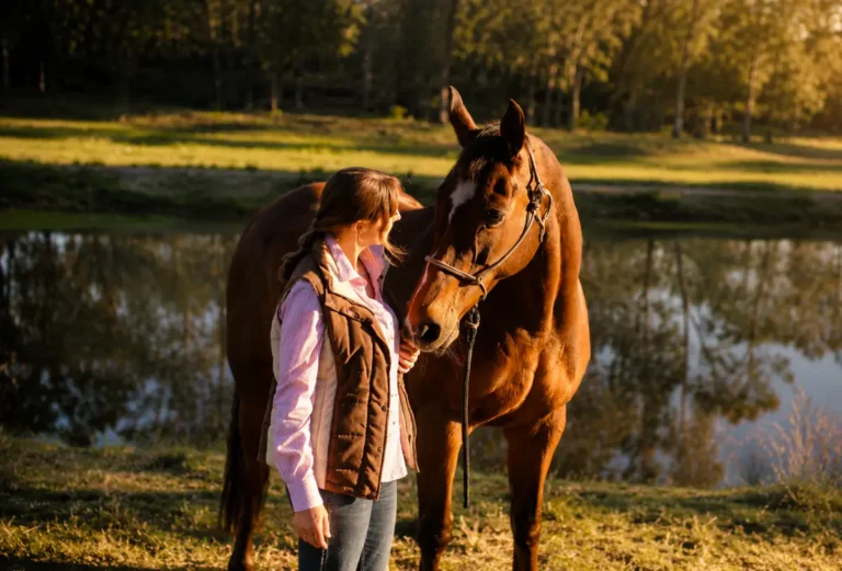 image of Jo and Phoenix with a lake in the background