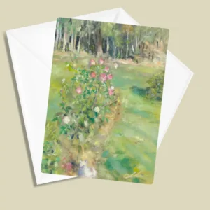 Early Morning In The Rose Garden Greeting Card