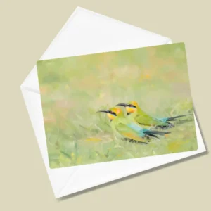 Rainbow Bee Eater Pair Greeting Card